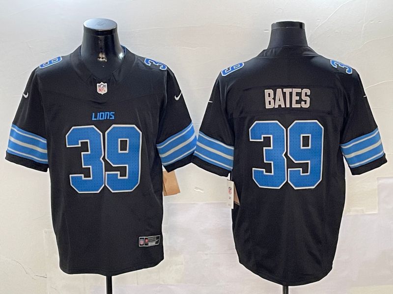 Men Detroit Lions #39 Bates Black three generations 2024 Nike Limited NFL Jersey style 0102->detroit lions->NFL Jersey